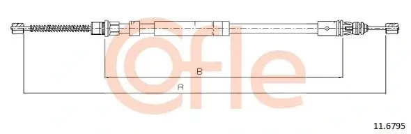 Трос ручника COFLE/TELCO 92.11.6795