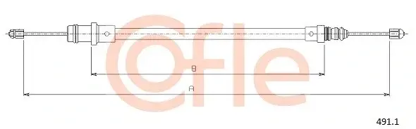 Трос ручника COFLE/TELCO 92.491.1