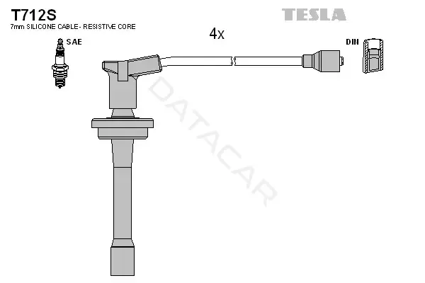 Высоковольтные провода TESLA T712S
