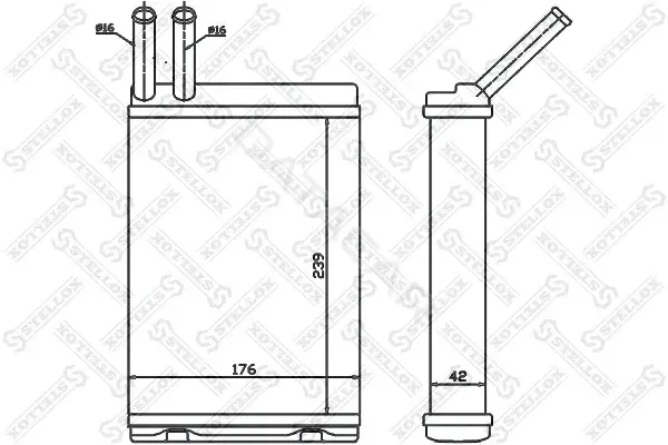 Радиатор печки STELLOX 10-35129-SX
