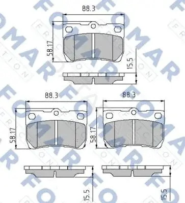 Тормозные колодки FOMAR FO935181