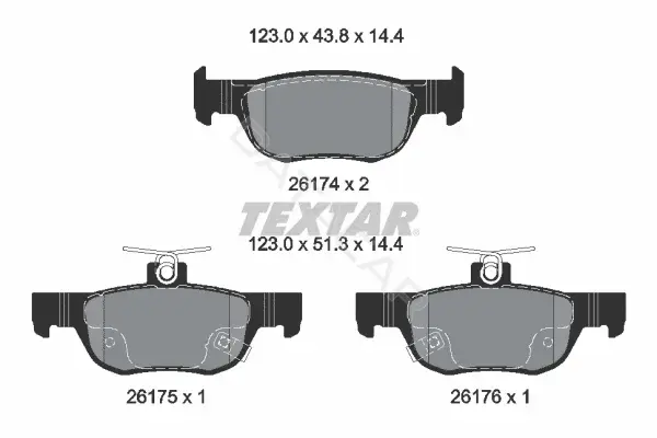 Тормозные колодки TEXTAR 2617401