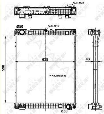 Радиатор охлаждения NRF 509873