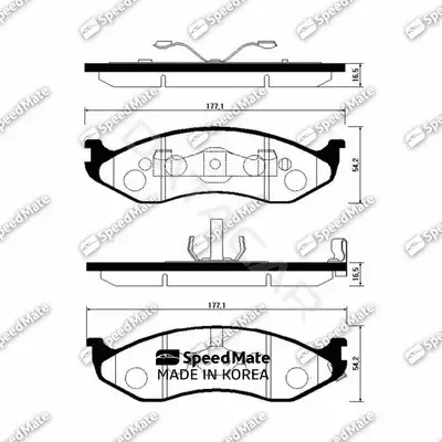 Тормозные колодки SpeedMate SM-BPK016