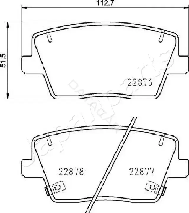 Тормозные колодки JAPANPARTS PP-H12AF