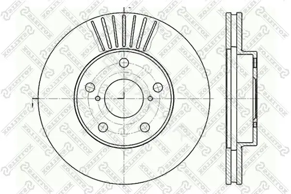 Тормозные диски STELLOX 6020-4578V-SX