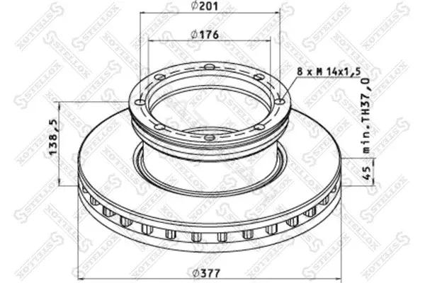 Тормозные диски STELLOX 85-00701-SX