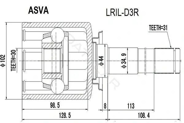 Шрус ASVA LRIL-D3R