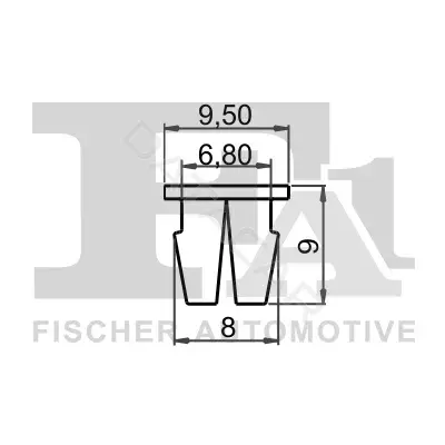 Клипса молдинга FA1/FISCHER 33-60001.5