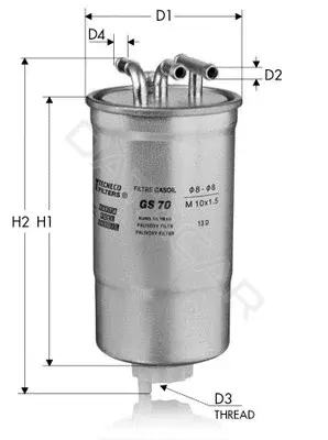 Топливный фильтр TECNECO FILTERS GS70