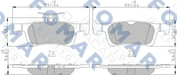 Тормозные колодки FOMAR FO262081