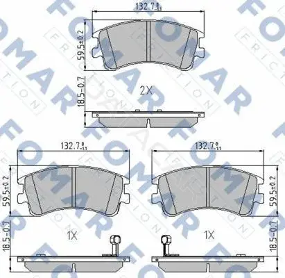Тормозные колодки FOMAR FO924981