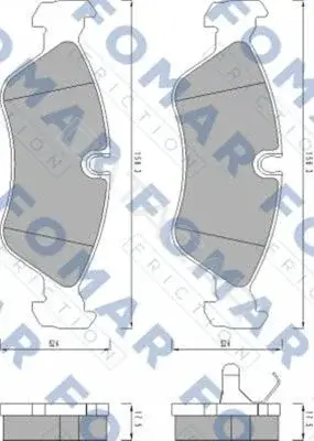 Тормозные колодки FOMAR 51443381