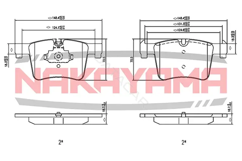 Тормозные колодки NAKAYAMA HP8725NY
