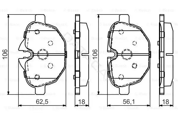 Тормозные колодки BOSCH 0986495442
