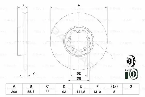 Тормозные диски BOSCH 0986479D40