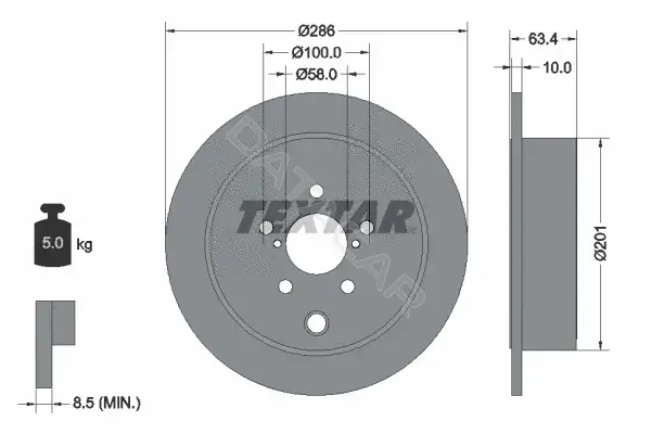 Тормозные диски TEXTAR 92200000