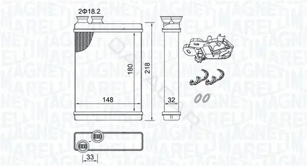 Радиатор печки MAGNETI MARELLI 350218515000