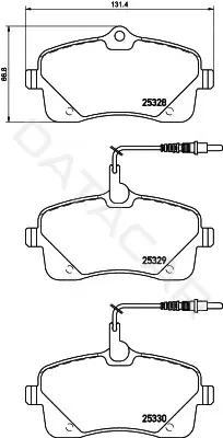 Тормозные колодки BEHR/HELLA/PAGID 8DB355016-261