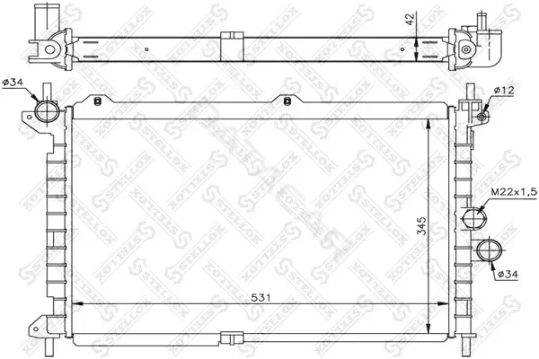 Радиатор охлаждения STELLOX 10-26050-SX