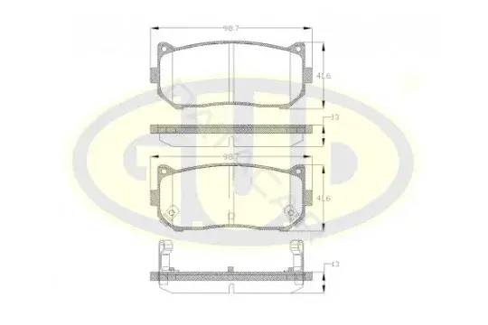 Тормозные колодки GUD GBP064902
