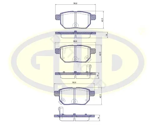 Тормозные колодки GUD GBP128602