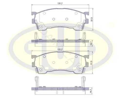 Тормозные колодки GUD GBP880145