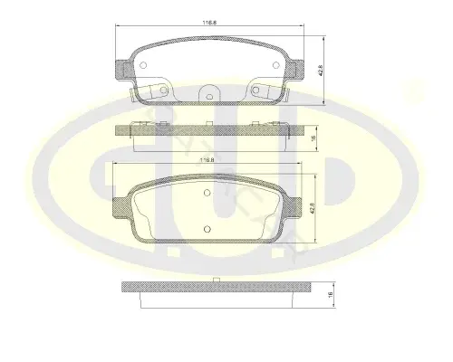 Тормозные колодки GUD GBP880156