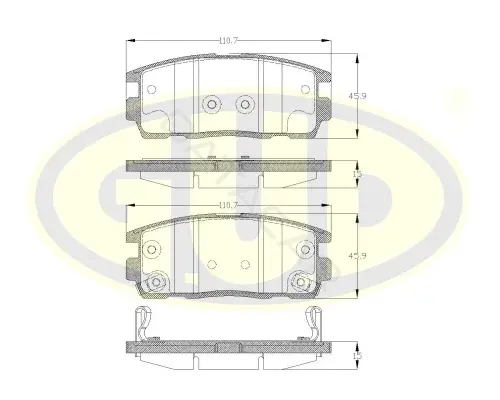 Тормозные колодки GUD GBP880169