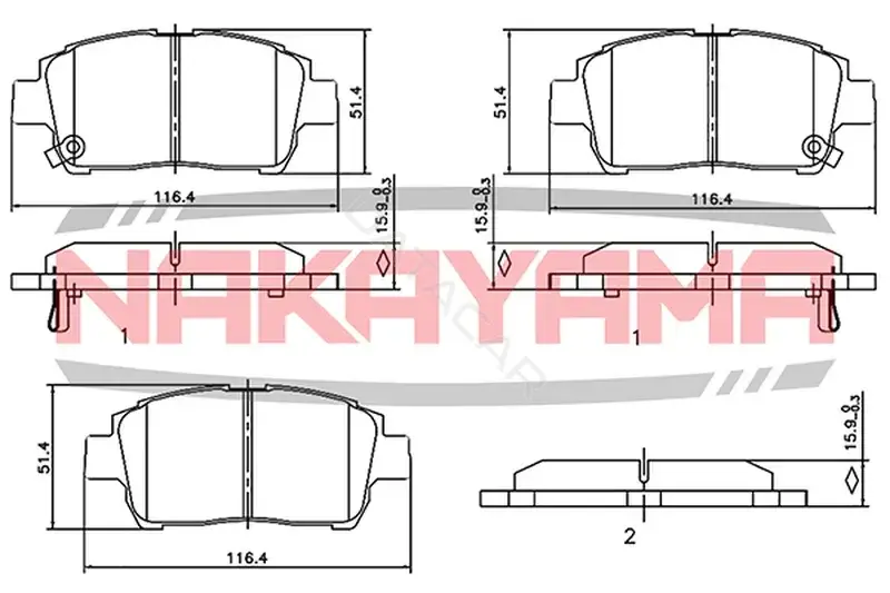 Тормозные колодки NAKAYAMA HP8430NY