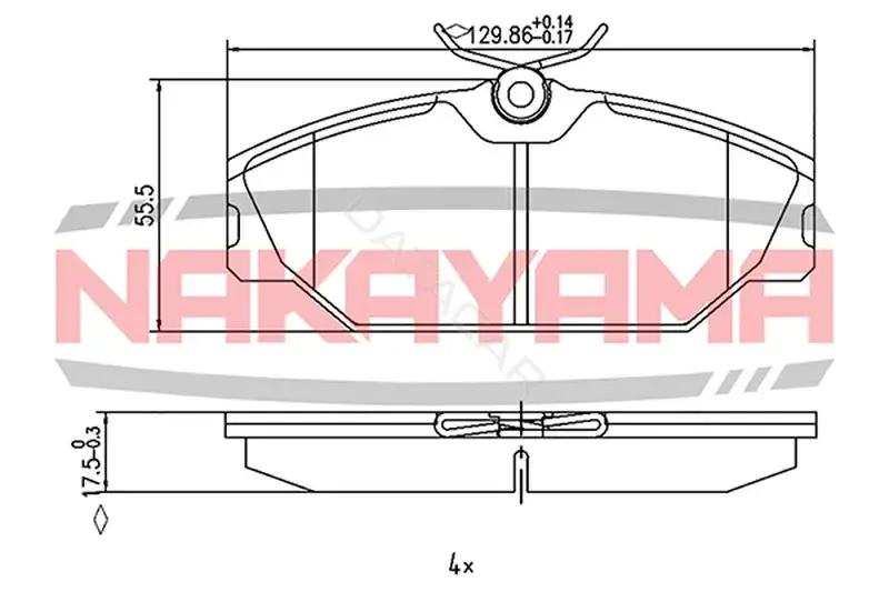 Тормозные колодки NAKAYAMA P0893NY