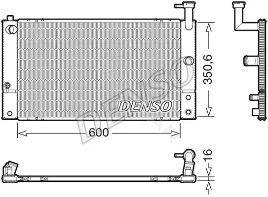 Радиатор охлаждения DENSO DRM50133