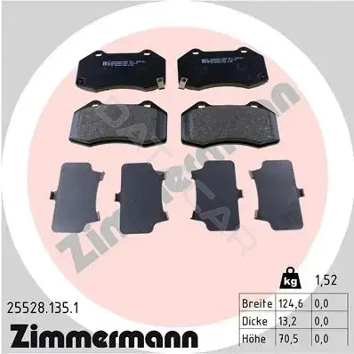 Тормозные колодки ZIMMERMANN 25528.135.1