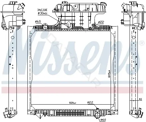 Радиатор охлаждения NISSENS 67225