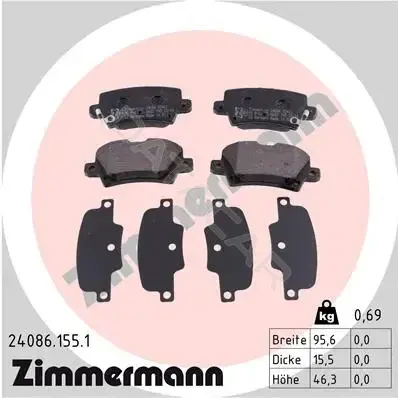 Тормозные колодки ZIMMERMANN 24086.155.1