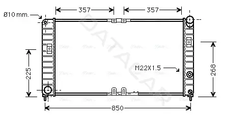 Радиатор охлаждения AVA OL2285