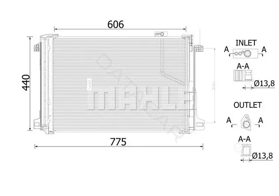 Радиатор кондиционера KNECHT/MAHLE AC786000S