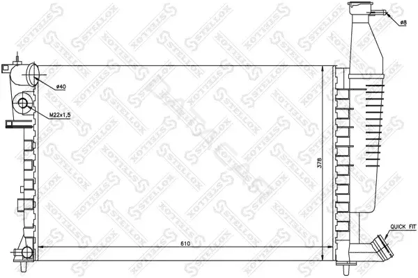 Радиатор охлаждения STELLOX 10-25297-SX