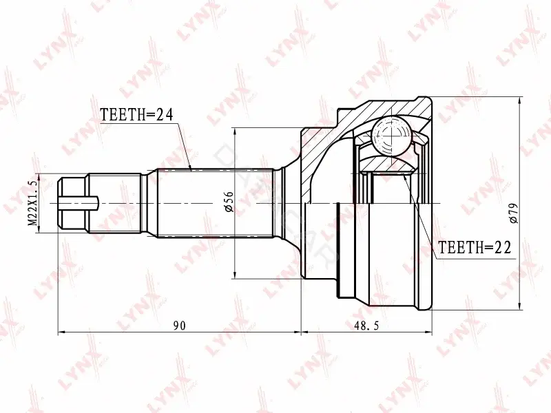Шрус LYNXAUTO CO-7534
