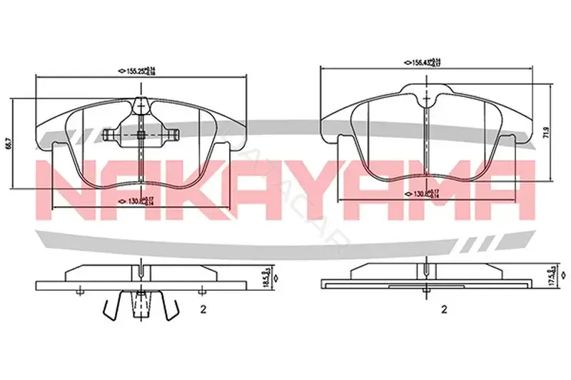 Тормозные колодки NAKAYAMA HP8425NY