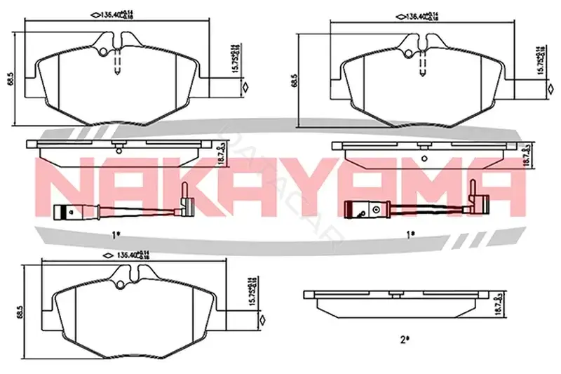 Тормозные колодки NAKAYAMA HP8431NY