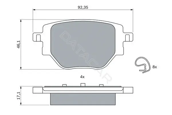 Тормозные колодки BOSCH 0986424988