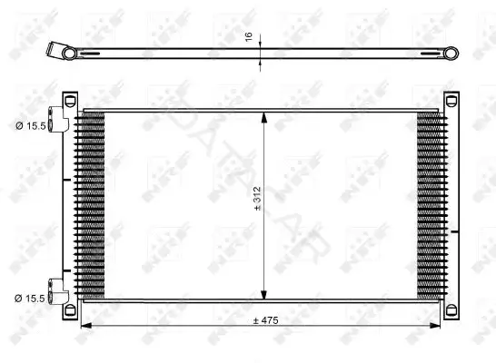 Радиатор кондиционера NRF 35490