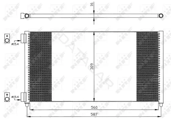 Радиатор кондиционера NRF 35496