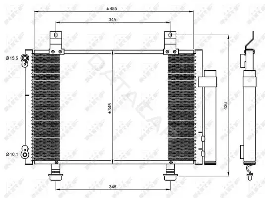 Радиатор кондиционера NRF 35645