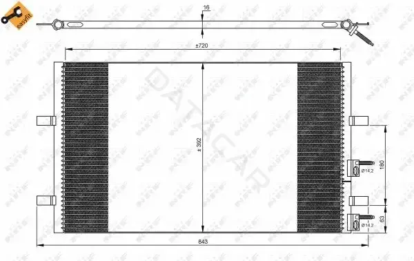 Радиатор кондиционера NRF 35846
