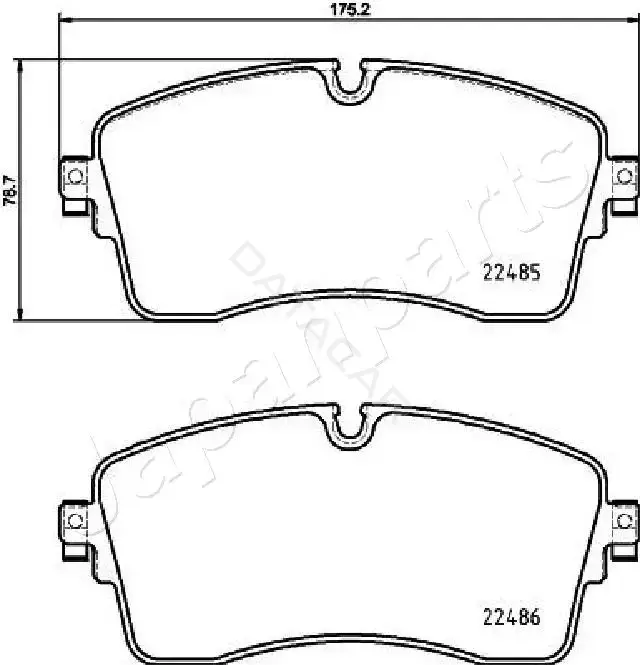 Тормозные колодки JAPANPARTS PA-L14AF