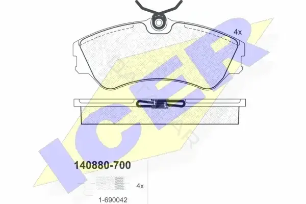 Тормозные колодки ICER 140880-700
