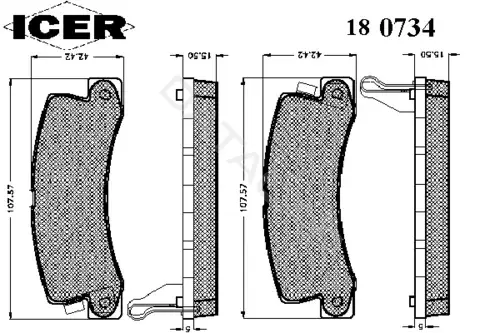 Тормозные колодки ICER 180734