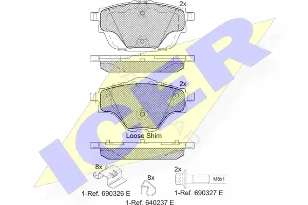 Тормозные колодки ICER 182161
